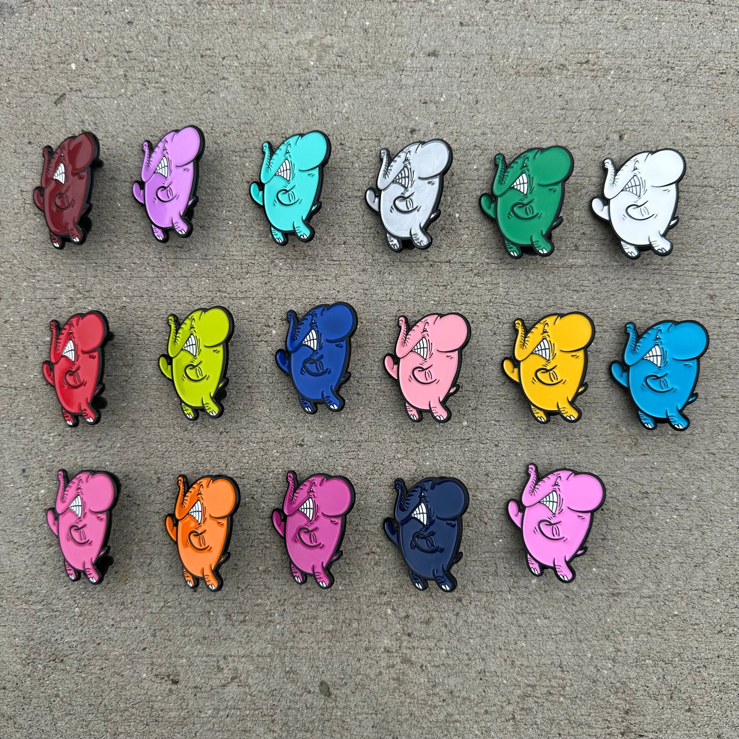 ALL 16 NEW COLORS AND 1 OG PINK CHARLIE ENAMEL PINS SET!