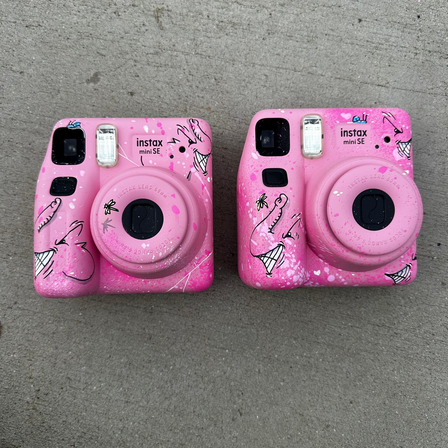 #1 Custom CHARLIE Pink Instax Mini SE Camera