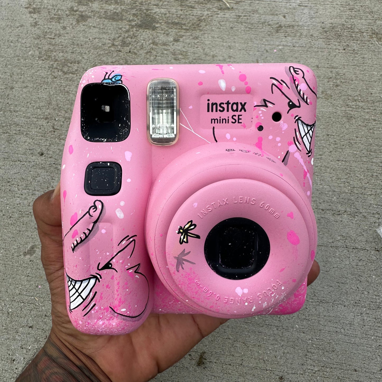 #1 Custom CHARLIE Pink Instax Mini SE Camera